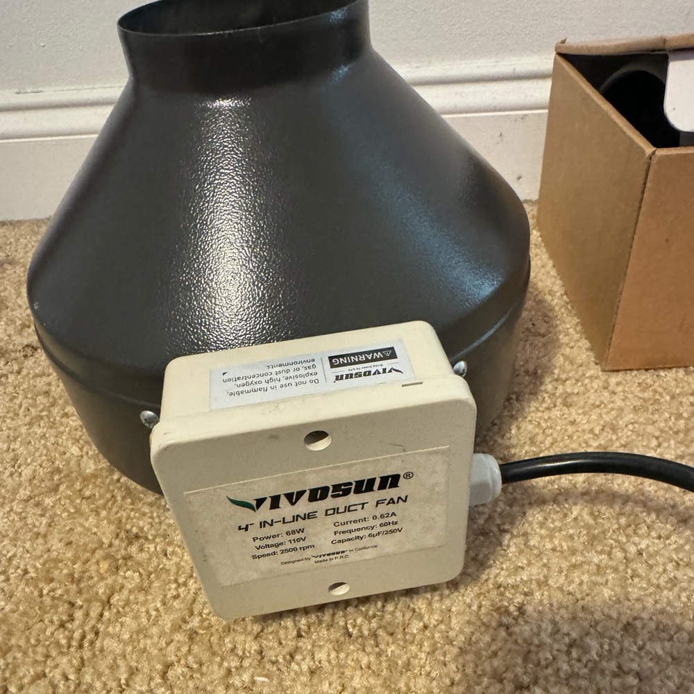 4” inline fan grow tent